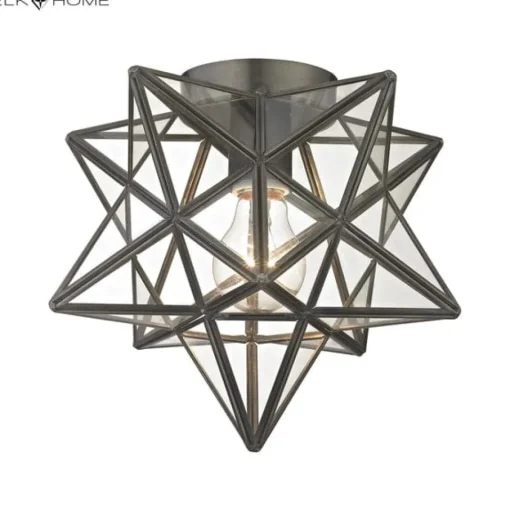 Moravian Star 11'' Wide 1-Light Flush Mount Ceiling Light
