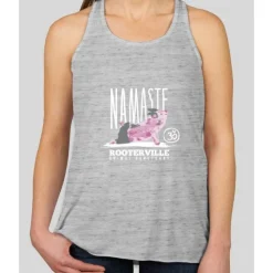 Namaste Rooterville Piggy Yoga Ladies Tank with Pig in Pose*