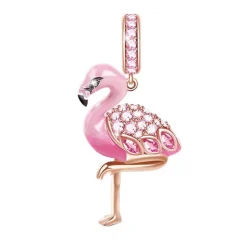 Nature Theme Bird and Flower Charms Sterling Silver Pandora Style