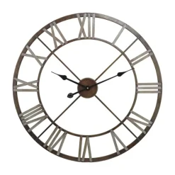 Open Centre Iron Roman Numeral Wall Clock