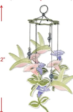 Painted Gardends Chime - Hummingbird
