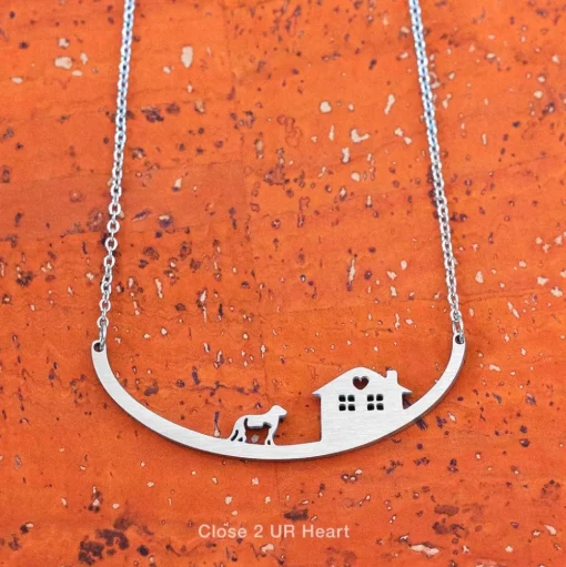 Pet Lover's Picks: Dogs and Cats Stainless Steel Made in the USA Bar Necklaces*