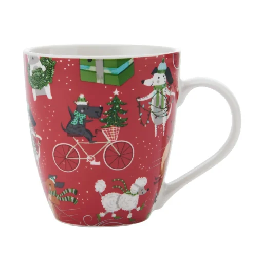 Pfaltzgraff Holiday Mug Celebrating Dogs 18oz Mug Porcelain