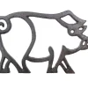 Pig Shaped Trivet 8" Cast Iron