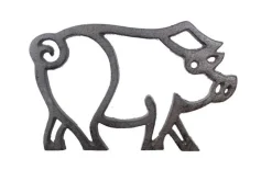 Pig Shaped Trivet 8" Cast Iron