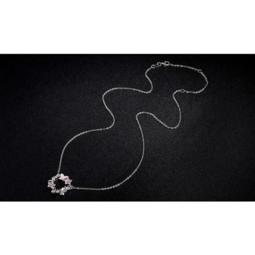 Pink Cherry Blossom Daisy Jewelry Set-Sterling Silver-Pretty in Pink