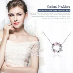 Pink Cherry Blossom Daisy Jewelry Set-Sterling Silver-Pretty in Pink