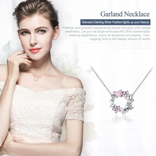 Pink Cherry Blossom Daisy Jewelry Set-Sterling Silver-Pretty in Pink