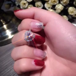 Pink CZ Heart Ring size 6 925 Sterling Silver