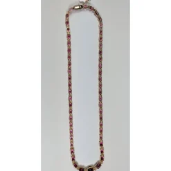 Pink Tourmaline and Diamond SET, 27.4ctw Necklace & 7.45ctw Earrings in 14K Gold, STUNNING!