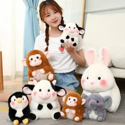 Plush Cow, Pig, Elephant Sweet Cheeks Cuties
