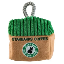 Plush Parody Pet Chew Toy Starbarks Coffee House for Dogs Fun Plush for Dog