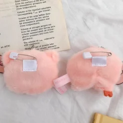 Plush Pig Butt and Face Key Chains Purse Decorations Pin