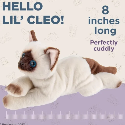 Plush Small Siamese Cat Floppy Lifelike and Loveable!