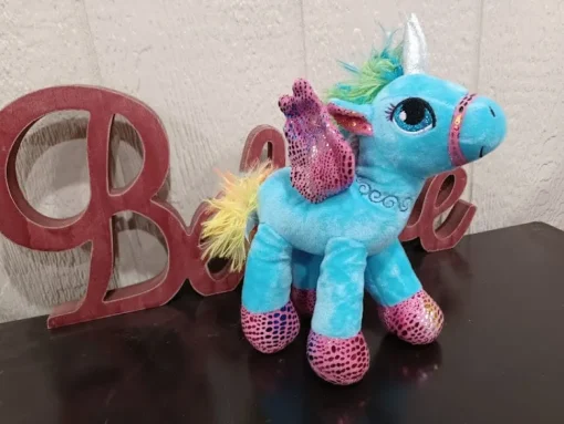 Plush Unicorns with Wings, Pink/Purple/Blue/White*