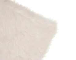 Plush with Snowflake Christmas Stocking Polyester Holiday Decor Imported