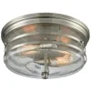 Port O'connor 2-Lght Flush Mount W/Glss