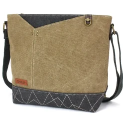 Prism Crossbody Canvas Handbag Vegan by Chala with CHOICE of Keychain!