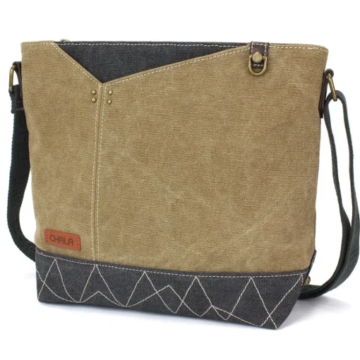 Prism Crossbody Canvas Handbag Vegan by Chala with CHOICE of Keychain!