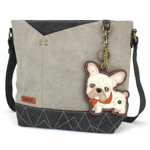 Prism Crossbody Canvas Handbag Vegan by Chala with CHOICE of Keychain!