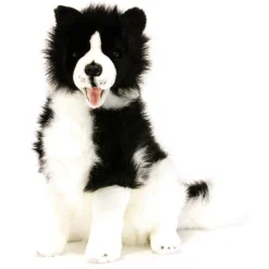 Realistic Large Size Handmade Eco-friendly Plush Border Collie Size 35cm/14" Sitting