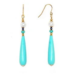 REGENZ Gemstone Earrings-Jade, Turquoise, Coral, Citrine, Pearls, Lapis HANDMADE with Love!