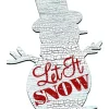 Rustic Happy Snowman Wooden Decorative Door Hanger Made in USA