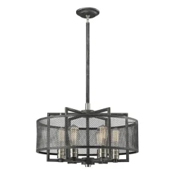 Slatington 6-Lght Chandelier W/Metal Mesh Shade