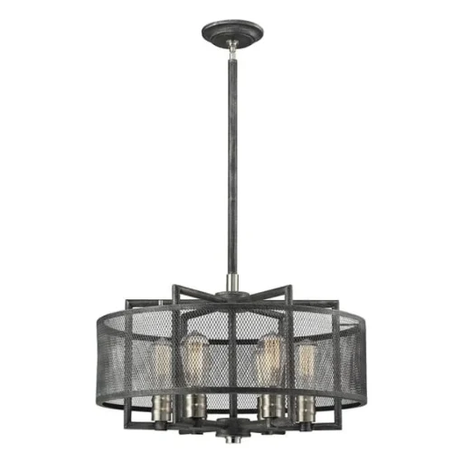 Slatington 6-Lght Chandelier W/Metal Mesh Shade