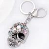 Sparkling Skull Keyring and Punk Style Hand-Bone with Claws-Scary Cute!