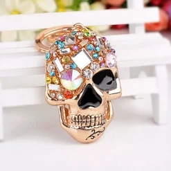 Sparkling Skull Keyring and Punk Style Hand-Bone with Claws-Scary Cute!