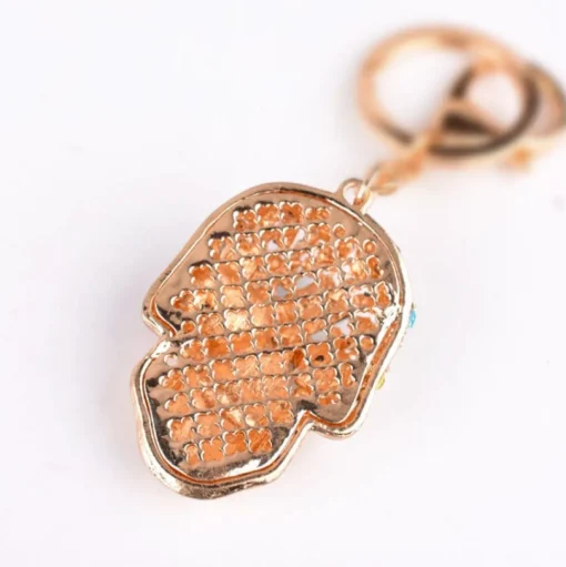 Sparkling Skull Keyring and Punk Style Hand-Bone with Claws-Scary Cute!