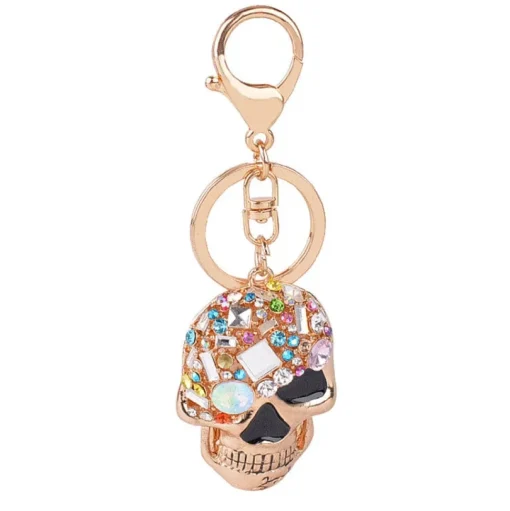 Sparkling Skull Keyring and Punk Style Hand-Bone with Claws-Scary Cute!