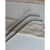 Stainless Steel or Silicone Straw Sets with Cleaning Brush and Carry Bag, Perfect for the Environmentally Conscientious!