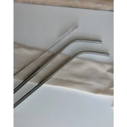 Stainless Steel or Silicone Straw Sets with Cleaning Brush and Carry Bag, Perfect for the Environmentally Conscientious!