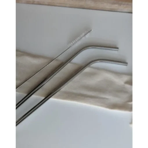 Stainless Steel or Silicone Straw Sets with Cleaning Brush and Carry Bag, Perfect for the Environmentally Conscientious!