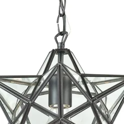 Star 1-Lght Pndnt W/Glss Small