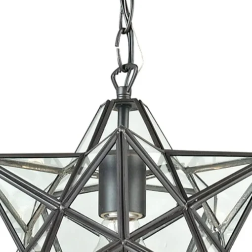 Star 1-Lght Pndnt W/Glss Small