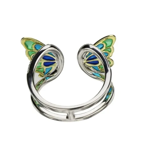 Sterling Silver Enamel Butterfly Necklace with Swarovski Crystal Top of the Line!