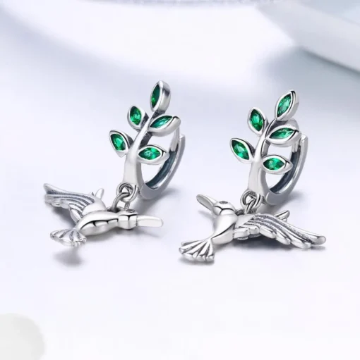 Sterling Silver Hummingbird Jewelry: Necklace, Earrings, Ring or SET!