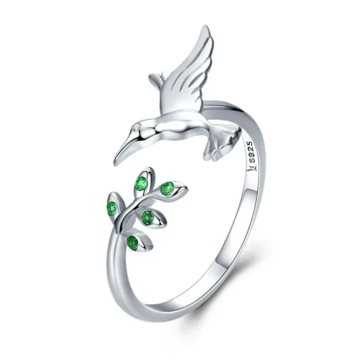 Sterling Silver Hummingbird Jewelry: Necklace, Earrings, Ring or SET!