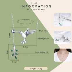 Sterling Silver Hummingbird Jewelry: Necklace, Earrings, Ring or SET!