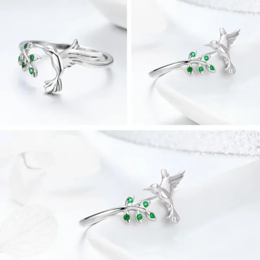 Sterling Silver Hummingbird Jewelry: Necklace, Earrings, Ring or SET!