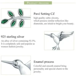 Sterling Silver Hummingbird Jewelry: Necklace, Earrings, Ring or SET!