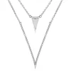 Stunning High End Layered "V" Necklace and Earrings in Sterling Silver with 5A Cubic Zirconia