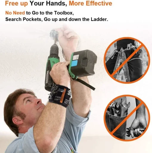 Super Strong Magnetic Wristband--BEST Gift for the Handy Man in the House, He'll LOVE You for this One!*