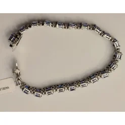 Tanzanite and Diamond Bracelets in 14K White or Yellow Gold, Stunning!