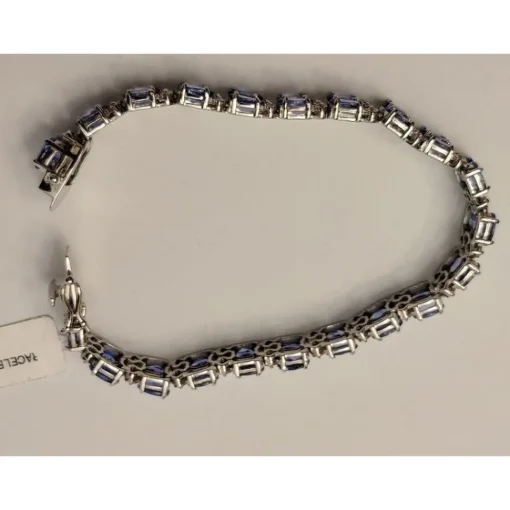 Tanzanite and Diamond Bracelets in 14K White or Yellow Gold, Stunning!