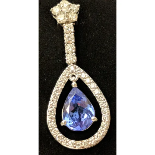 Tanzanite and Diamond Earrings, 14K Gold, Gorgeous and Rare 8ctw Tanzanite & Diamonds in 14K Gold