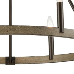Transitions 6-Lght Chandelier Rustic Aspen Finish